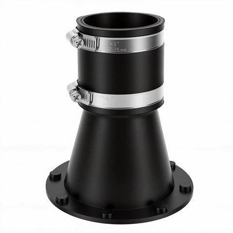 Easy Swap 2.5 Inch Magnetic Dust Collector Connector With Rubber Cuff For Woodworking Tools Quick Hose Adapter Rapid Connection Vacuum System, black hose adapter with clamps.
