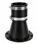 LiebeWH 2-1.5 Inch Magnetic Dust Collection Connector With Eight Super Strong Magnets And Rubber Cuff Coupler close-up showing black hose adapter with clamps.
