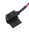 5 Pack 12V Add A Circuit Tap Adapter Fuse Holder With 30A Blade Fuses, compact low profile design for easy installation in cars, trucks, boats