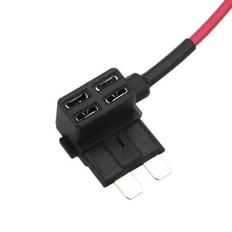 5 Pack 12V Add A Circuit Tap Adapter Fuse Holder With 30A Blade Fuses, compact low profile design for easy installation in cars, trucks, boats