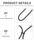 Upgrade Your Sweatpants With This 3 Piece Drawstring Spring Stopper Kit Featuring Quick Adjust Metal Locks And Rope End Caps For A Flawless Fit No Tying Needed black drawstring close-up
