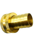 Premium Heavy-Duty Brass Garden Hose Adapter For 3/4 Inch Drip Irrigation Tubing To Faucet With Leak-Proof Rubber Gasket, Reusable Connector Fitting For Rain Bird And Toro Systems That Actually Holds Up Outdoors. Brass hose adapter with knurled grip