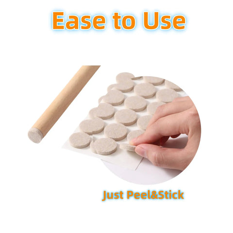 Self Adhesive Felt Furniture Pads Three Quarter Inch Round For Hardwood Floors Protects Flooring Anti Scratch 96 Pcs Chair Feet Sliders Move Furniture Smoothly And Quietly