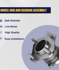 Rear Wheel Bearing And Hub Assembly For 2007-2012 Nissan Sentra, 4 Lug, ABS, 512384 Replacement shown in front view