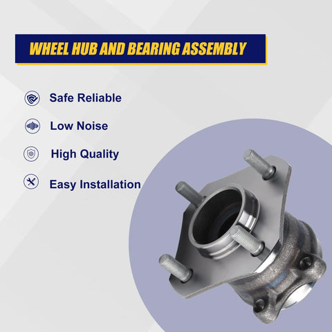 Rear Wheel Bearing And Hub Assembly For 2007-2012 Nissan Sentra, 4 Lug, ABS, 512384 Replacement shown in front view
