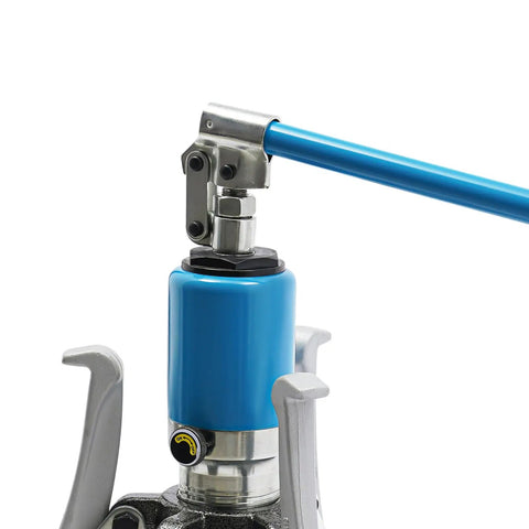 Tough 20 Ton Hydraulic Gear Puller Kit For Removing Stubborn Wheel Bearings Brake Drums And Pulleys Quick With Forged Alloy Steel Design That Crushes Heavy Lifting No Sweat For Garages Mechanics Or DIY Bosses Who Want Pro Level Wins. blue hydraulic gear puller with forged steel jaws and oil return switch