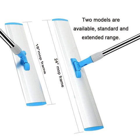 Heavy Duty 24 Inch Microfiber Flat Floor Mop With Adjustable Handle And 4 Washable Mop Cloths, Extendable Stainless Steel Pole, Clean Floors Like A Boss On Hardwood, Tile, And Concrete Without Bending