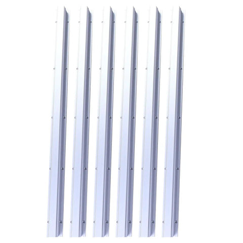 Router Sled Aluminum Alloy Planer Jig With Precise Guide Rail and Low Friction Slide, side view of multiple rails.