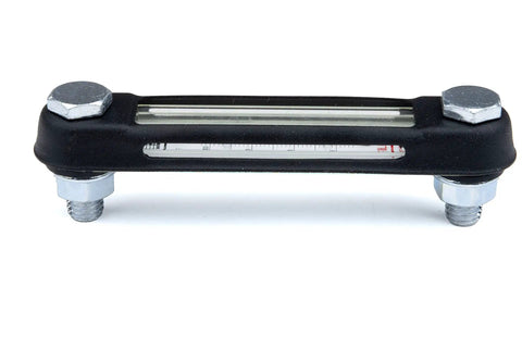 Industrial Fluid Level Gauge With Built In Thermometer And Sight Glass Six Point One Inch Tank Monitor For Hydraulic Oil