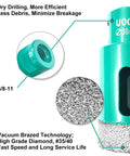 Close-up of vacuum brazed diamond core drill bits hole saw set for porcelain tile granite marble stone brick in 38mm size