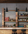 Three Pack Black Pendant Lights For Kitchen Island And Bar Counter, Modern Industrial Cone Shade Chandeliers With Adjustable Cords