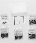 Pro Grade M3 M3.5 M4 Torx Anti Stripping And M4 Hex Screw Set With 6mm 8mm 10mm 12mm 14mm Lengths Standard Head Torx Key Screws 8 Pieces Per Size Includes Installation Tools 136 Black Screws For DIY Projects shown with packaging and tools.