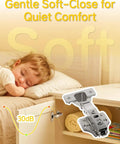 30 Pack Heavy Duty Full Overlay Soft Close Cabinet Hinges Going Like A Dream With 105 Degree Stay At Will Feature And Dead Simple Clip On Mounting For Frameless Kitchen Cupboard Doors near sleeping child.
