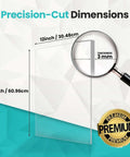 Clear Plexiglass sheets, PlexiPro 12x24 in, 3 mm thick, pack of 2 for laser cutting and DIY crafts