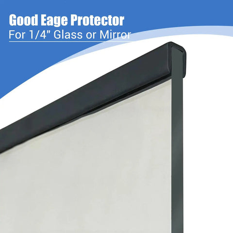 Self Adhesive Rubber Edge Trim U Channel Edge Trim For Quarter Inch Mirror And Flexiglass EPDM Material Black 20 Foot Roll Fits Quarter Inch Edges Easy Install No Glue Needed with mirror application