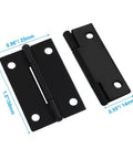 24 Pack Folding Butt Hinges Black 1.5 Inch Cabinet Gate Closet Door Hinges With 96 Mounting Screws For Home Projects