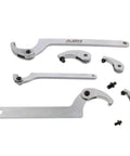 Adjustable Hook And Pin Wrench Spanner Tool Kit 8pc Set For Motorcycle And Dirt Bike Suspension Collar And Nut Adjustments