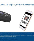 Compact 2D And 1D Grab And Go Portable Handheld Barcode Scanner With Bluetooth 2.4G And USB Wired 3 In 1 Design for QR codes