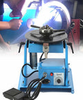 Compact Portable Welding Positioner Turntable With Slick Precision Clamp And Stepless Speed Dial 180Mm mini welding setup with foot pedal.