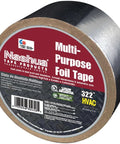 Nashua aluminum foil tape roll, 48mm x 9m, 3.2mil, UV/moisture resistant for HVAC/insulation