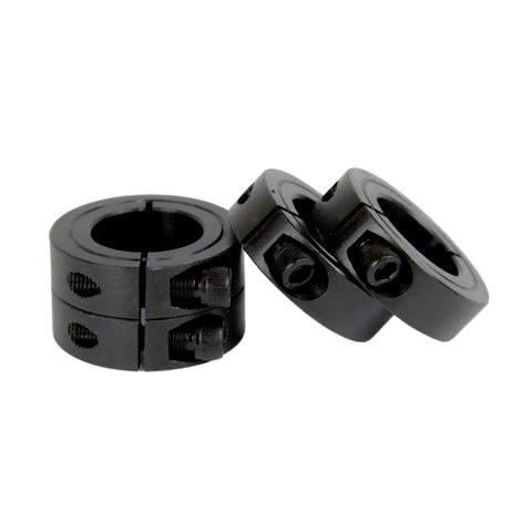 5/8 Inch Bore Single Split Shaft Collar With Set Screw, 1-5/16 Inch Outer Diameter, 7/16 Inch Width, Carbon Steel, 4 Piece Pack
