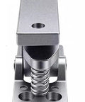 Heavy Duty Double Roller Door Catch With Spring Loaded Stop Release Clamp Lock For Barn Doors Cabinets And Other Doors close-up view
