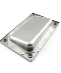 2 Pack 5x3.2 Inch Stainless Steel Hidden Recessed Flush Pull Handles, square concealed furniture hardware, front view