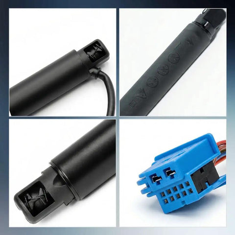 Close-up of Mercedes-Benz Electric Liftgate Struts Power Tailgate Lift Support Actuator components and connector details