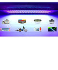 Bang For Your Buck 4000W UV LED Cure Lamp displays various applications like paints and adhesives under UV light.