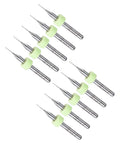 PCB Drill Bits Set 0.3mm Cutting Edge Tungsten Carbide One Eighth Inch Shank For CNC Drilling And Engraving Machines 10 Piece Pack