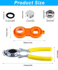 6 Piece Faucet Aerator Removal Wrench Kit Including Sink Bubbler Tools And M24 Adapter Nuts showing sizes and tools layout.