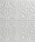 Tiny Tulips White Pearl 2x2 PVC Glue Up Ceiling Tiles Set Of 10 For 40 Sq Ft Coverage Easy Install Lightweight Class A Fire Rated