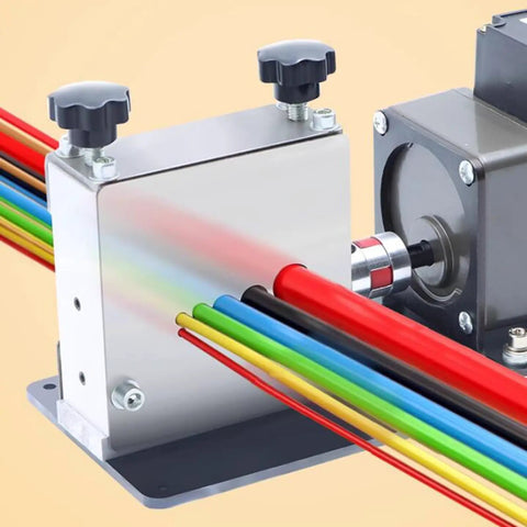 Heavy Duty Electric Wire Stripping Machine 150-250W Industrial Power Tool For Copper Recycling Automatic Stripper Cutter For Wires 3-17mm Cable Peelers Aluminum Alloy Construction High Efficiency with multiple colored wires.