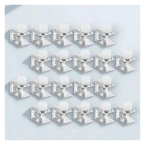40 Piece Zinc Alloy Glass Shelf Clamp Brackets For Shower Glass Panels And Floating Shelves With Rock Solid Grip
