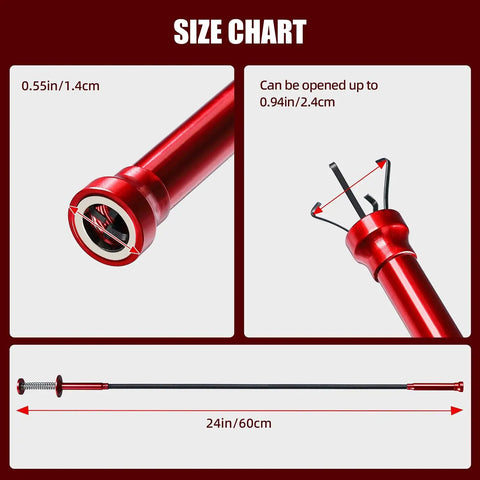 Heavy Duty Magnetic Grabber Reacher Tool With Four Claw Gripper And Spring Loaded Handle, 24 Inch Reach For Pickup In Engine Bay, Bathroom, Kitchen Sinks, Sewers, And Other Tight Spaces