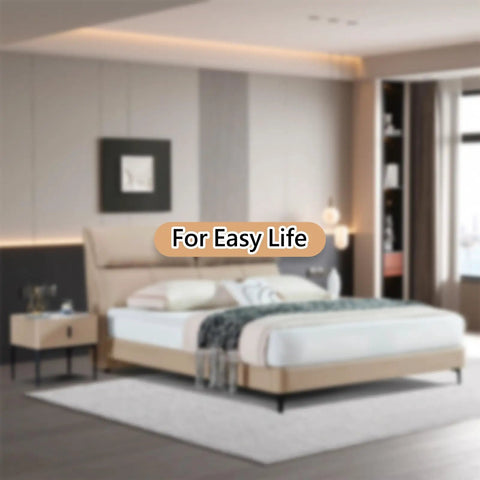 Easy Peasy Bed Frame Toe Protectors Spiral Foam Leg Covers Fits Any Metal Or Wooden Furniture Legs No Peeling Tape Needed on a stylish bed.