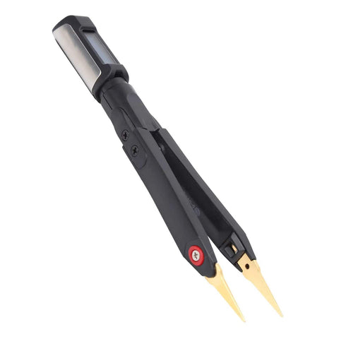 DT71 Precision Digital Tweezers With Automatic Measurement And 360 Degree Rotating Screen for SMD And PCB Repair, ergonomic arm