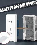 Two Hundred Piece Drywall Anchor Repair Kit For 86 Type Switch Boxes And Loose Wall Sockets With Heavy Duty Metal Clips Serrated Anti Slip Locking And Adjustable Telescopic Design For Easy No Fuss Mounts In Tight Spaces. installed in white wall box
