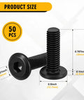 Heavy Duty Carbon Steel M6 X 20 Millimeter Socket Head Cap Screws With Spanner Straight Up Built Tough Hardware, size details shown.