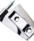Stainless Steel Door Hinge Set Eight Hinges For 4-Door Jeep Wrangler 2007-2011, 2012-2017 3.6L DOHC, 2018 JK V6 Gas, Door-Side Hinges With All Hardware, Replaces RT34079, Heavy-Duty Build, Easy Install, chrome door hinge close-up