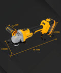 Cordless Angle Grinder 20V With 9600 RPM Brushless Motor, Four And A Half Inch To Five Inch Cutting Wheel, Includes Two 4.0Ah Batteries