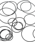 Old School Cassette Deck Belts Pack 20 Pcs 1.5mm Round Rubber Belts Replacement For Cassette Recorders Tape Players CD Players And Vintage Audio Gear Do It Yourself Repair Essentials displayed on white background