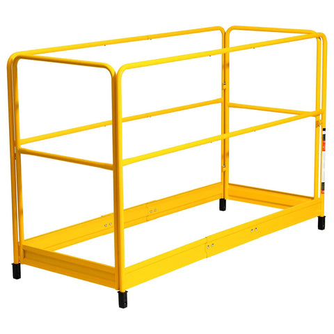 Heavy Duty 6 Foot Scaffolding Safety Guardrail Built Legit Tough With Rustproof Solid Carbon Steel Baker Style Platform Accessory Rock Solid Yellow Rail To Keep Your Crew Locked In On Every Work Site
