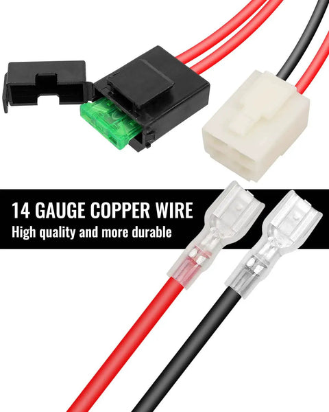 Battery Wire Harness With Four Pin Two Wire Plug For Razor MX350 MX400 Dune Buggy Dirt Quad Pocket Mod Sport Mod Ground Force And Pocket Rocket Models Must Have Replacement Cable Easy Install Durable High Quality