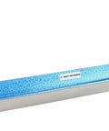 30 Inch Heavy Duty Sheet Metal Hand Brake Bender for Bench Top Bending, shown in blue with metal handles for fabrication.