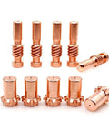 10 Piece Plasma Cutting Torch Consumables Kit With KP2062 1B1 Nozzle Tip And KP2063 1B1 Electrodes For PRO-Cut 25 PCT20 To 80