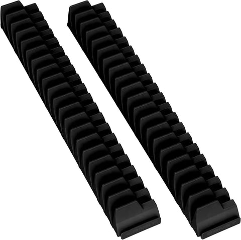 Top Shelf Workshop Wrench Organizer Rack That Securely Grabs Forty Boxes Featuring Slick Non Skid Mounting Pads And Fast Find Tags For No Hassle Garage Tool Sorting