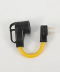 Nema 10-30P To 14-50R Level 2 Electric Vehicle Charger Adapter Cord 30A To 50A with yellow cord and black connectors.