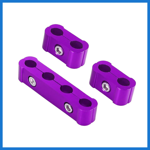 Purple Aluminum Alloy 4 Pack 8mm Spark Plug Wire Separator Loom Clamps For Cars Engine Wire Organizer Keeps Wires In Place Dope Auto Accessories Gear Set
