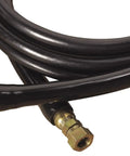 Flexible Nylon and Synthetic Rubber Cylinder Adhesive Hose, 12 Ft Long, 1 Case, coiled view showing connectors